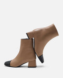 BOTTINES FALLON NOIR BEIGE - minelli.fr