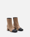 BOTTINES FALLON NOIR BEIGE - minelli.fr