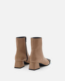 BOTTINES FALLON NOIR BEIGE - minelli.fr