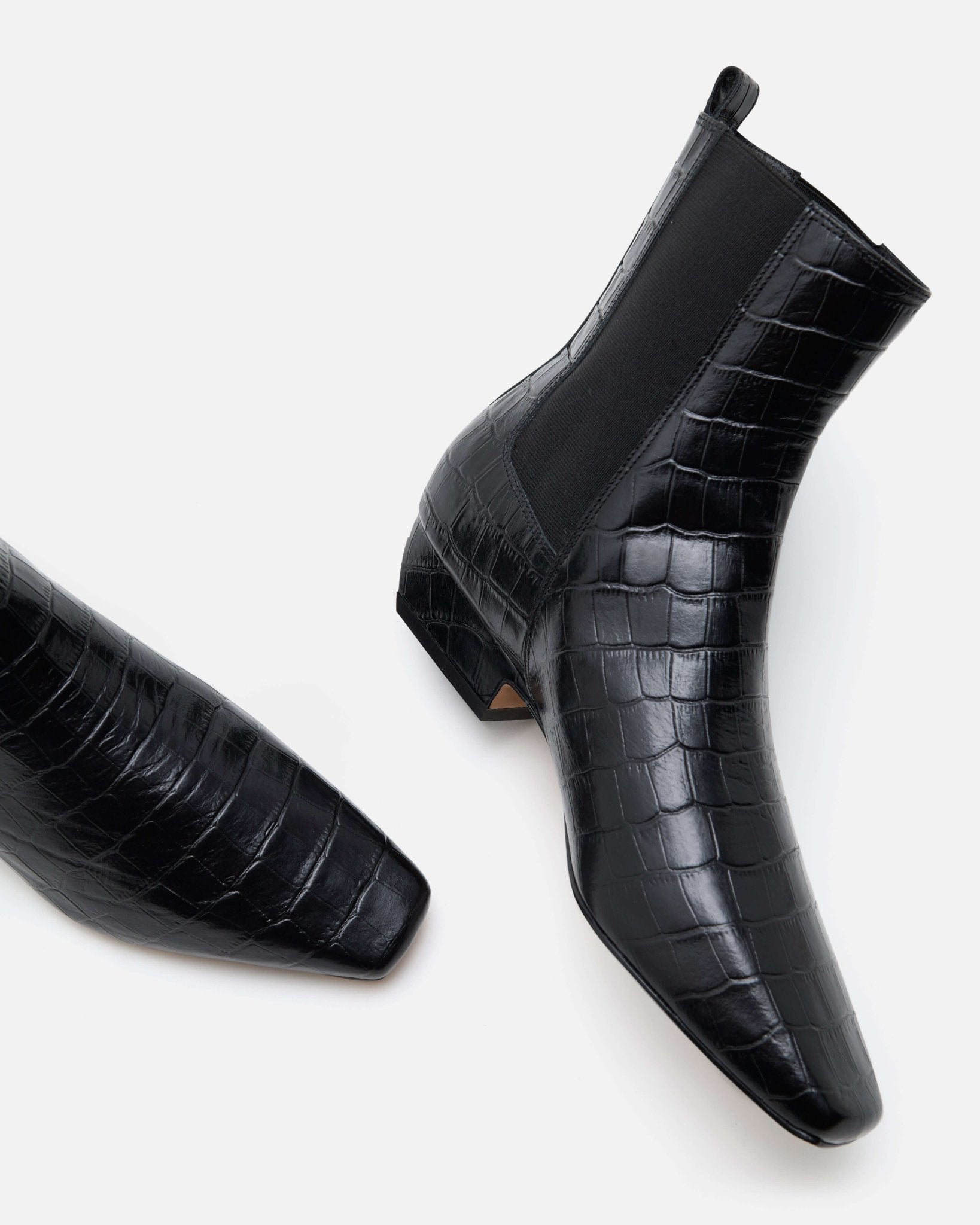 BOTTINES KEY/CROCO NOIR - minelli.fr