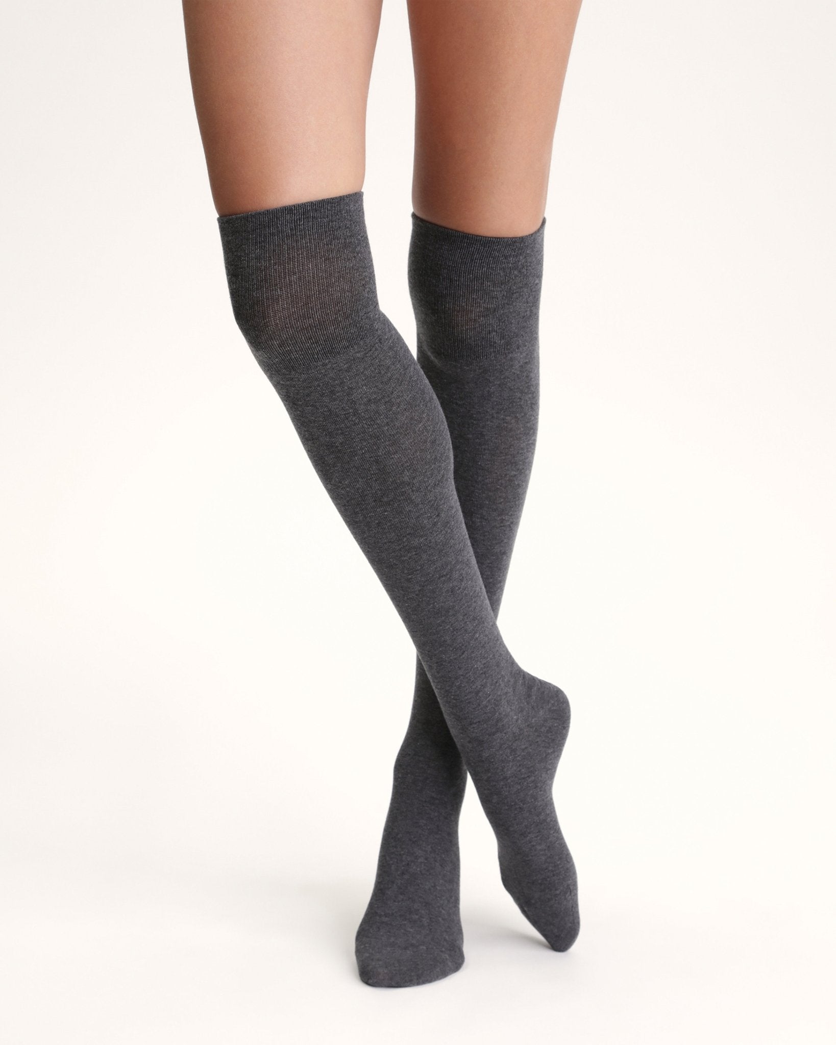 CHAUSSETTE HAUTE ANTHRACITE - minelli.fr