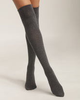 CHAUSSETTE HAUTE ANTHRACITE - minelli.fr