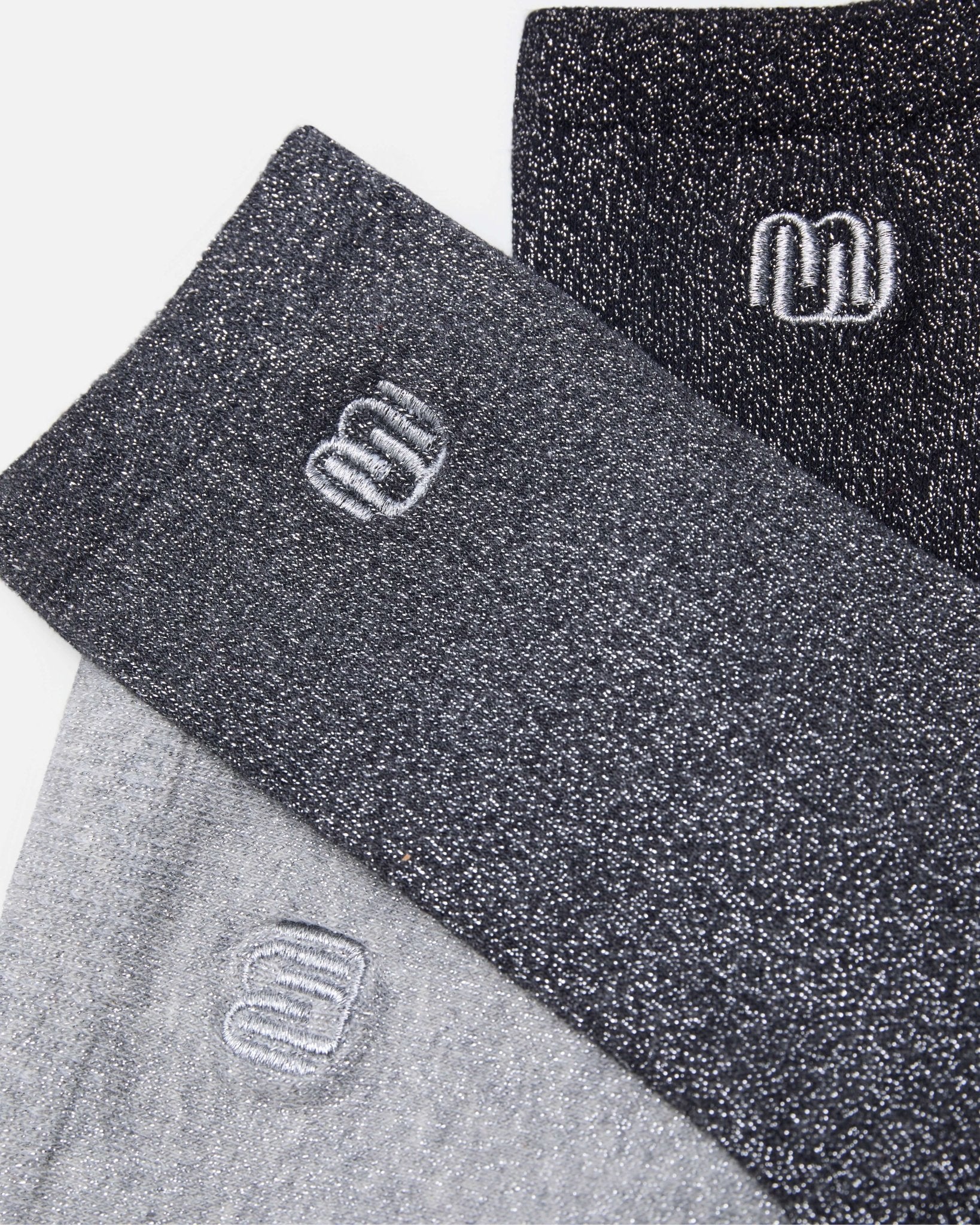 CHAUSSETTES DIMI NOIR GRIS ARGENT - minelli.fr