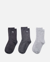 CHAUSSETTES DIMI NOIR GRIS ARGENT - minelli.fr