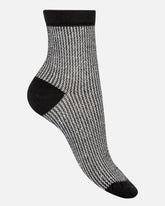 CHAUSSETTES LUREX NOIR ARGENT - minelli.fr