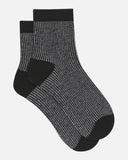CHAUSSETTES LUREX NOIR ARGENT - minelli.fr