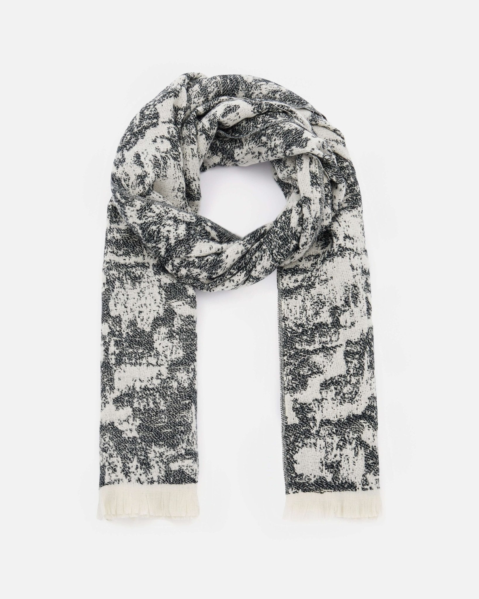 ECHARPE YAMIA ÉCRU NOIR - minelli.fr