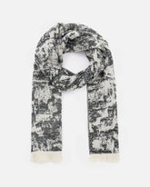 ECHARPE YAMIA ÉCRU NOIR - minelli.fr