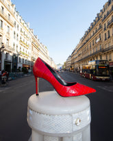 ESCARPINS KAROLINA/CROC ROUGE - minelli.fr