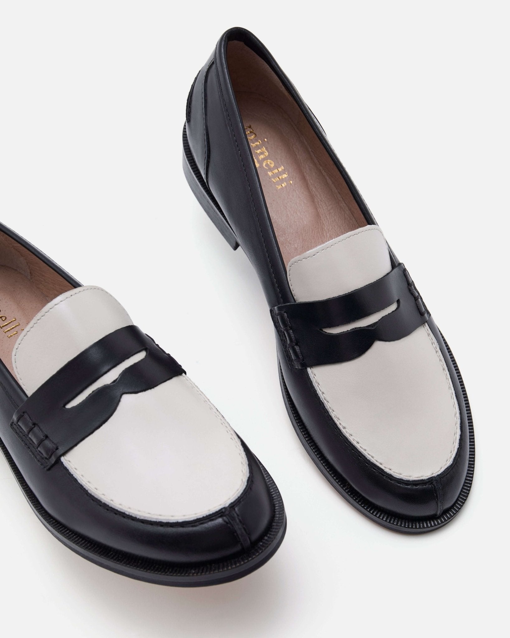 MOCASSINS MAURINE NOIR ÉCRU - minelli.fr