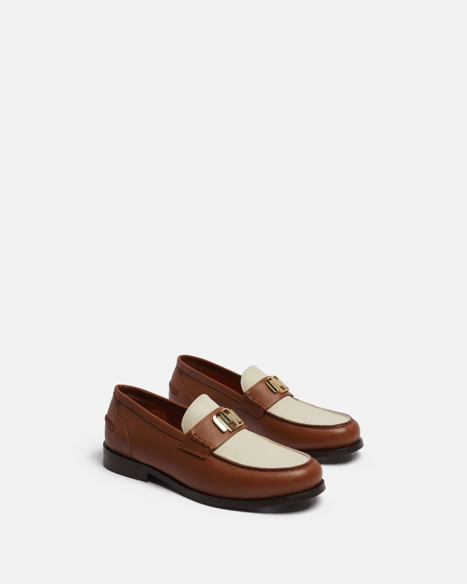 MOCASSINS TAMIRA/BI COGNAC ECRU - minelli.fr