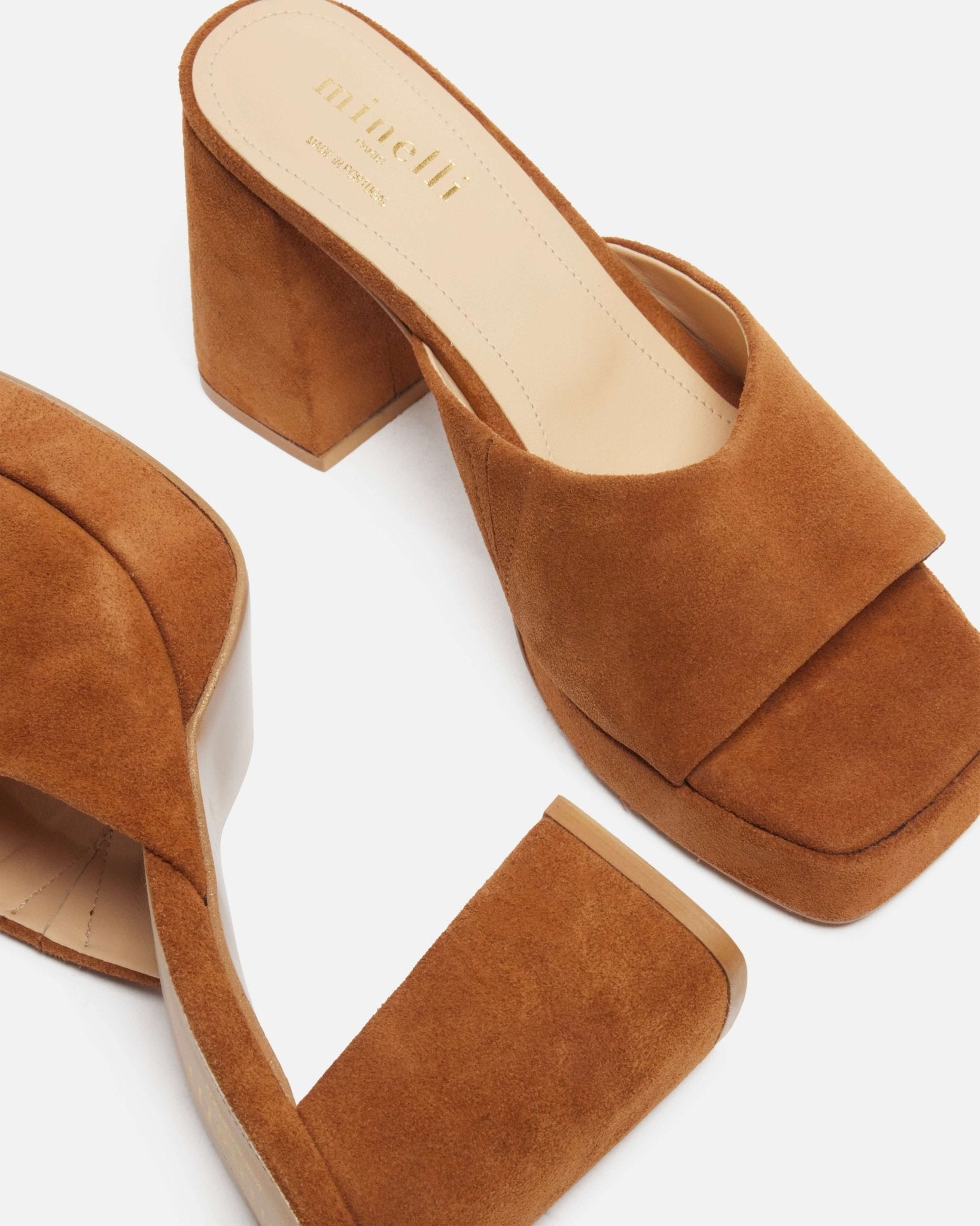 MULES JERNI/VEL COGNAC - minelli.fr