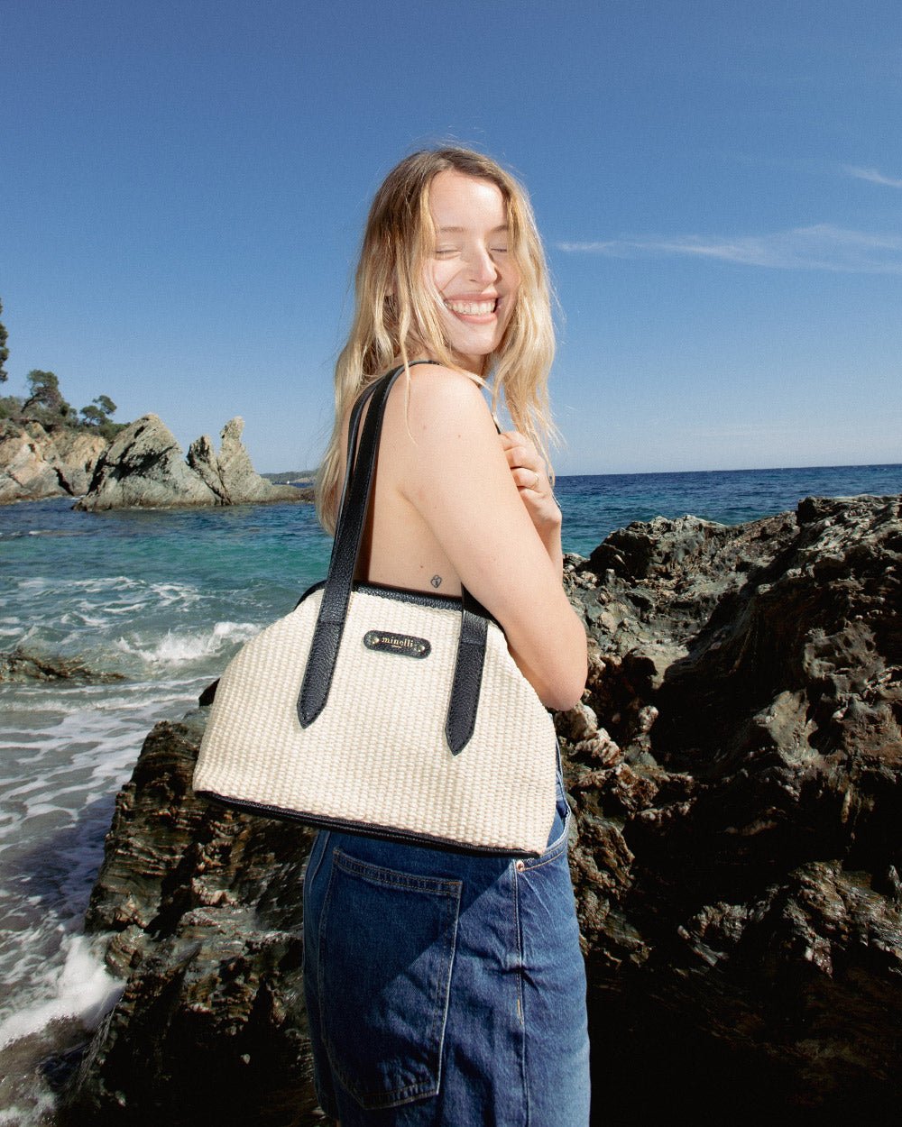 SAC ANICE NATUREL NOIR - minelli.fr