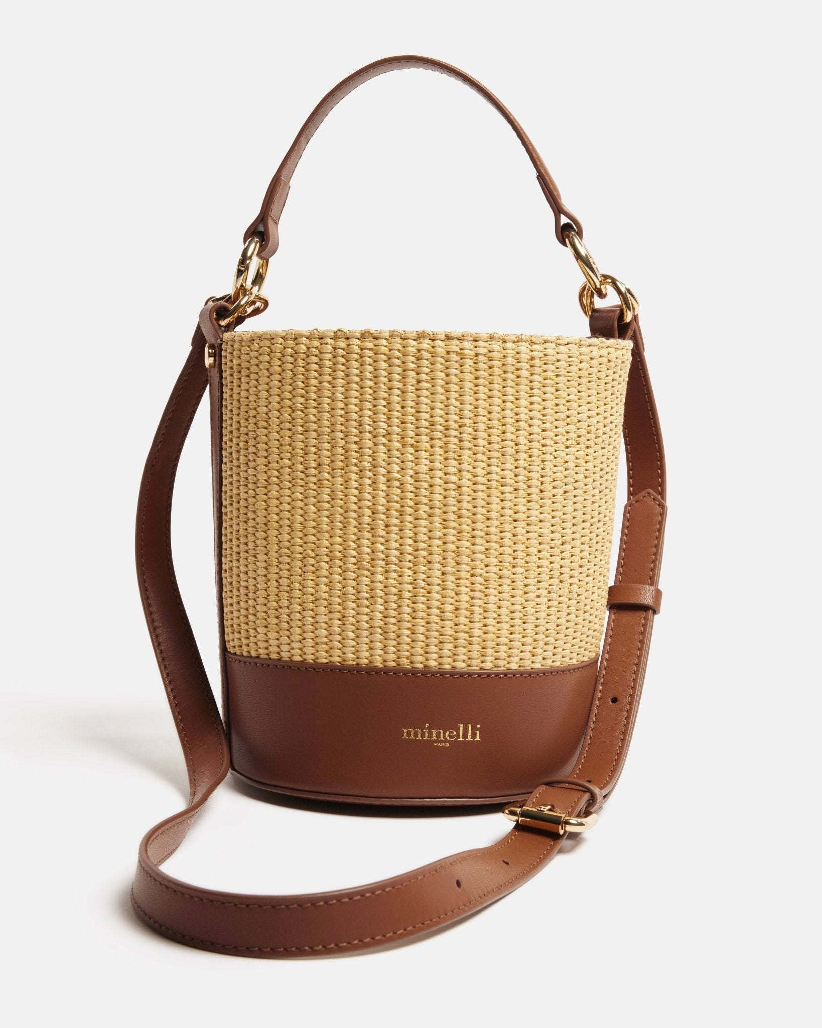 SAC MARTA/BI NATUREL MARRON - minelli.fr