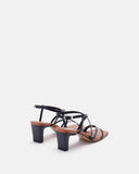 SANDALES KEIKO NOIR COGNAC - minelli.fr
