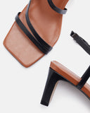 SANDALES KEIKO NOIR COGNAC - minelli.fr