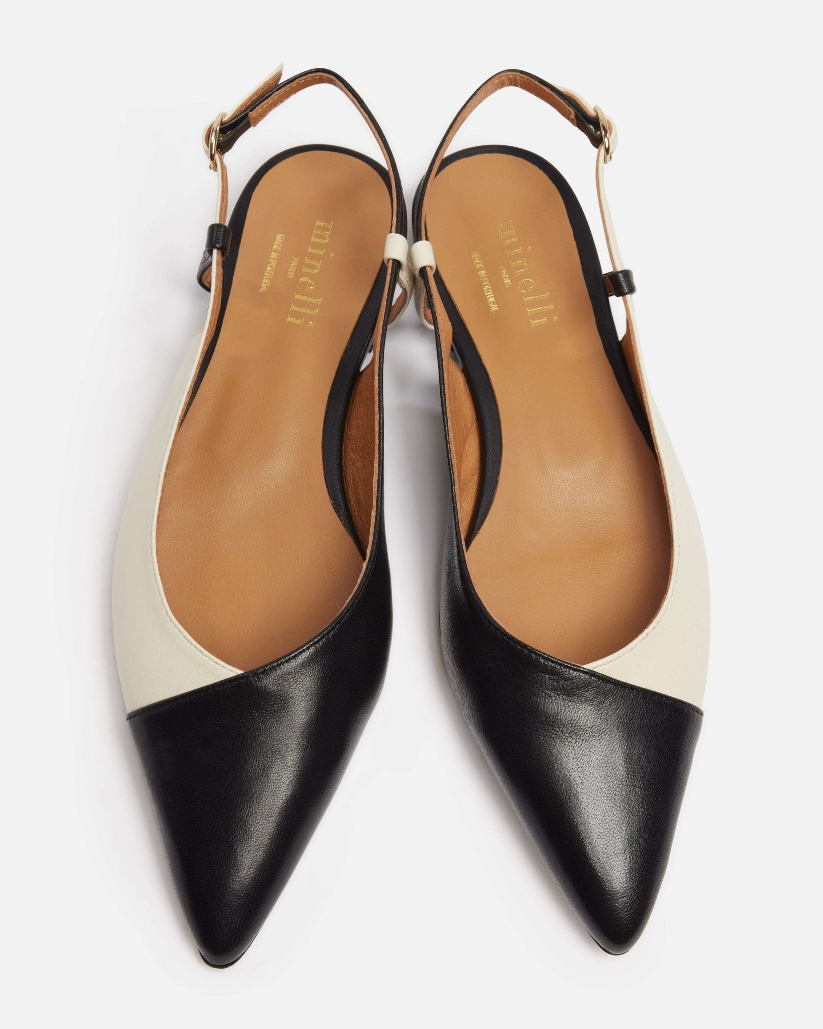 SLINGBACKS MIPOLL/BI NOIR ECRU - minelli.fr