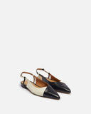 SLINGBACKS MIPOLL/BI NOIR ECRU - minelli.fr