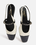 SLINGBACKS NARNIA/BI ECRU NOIR - minelli.fr