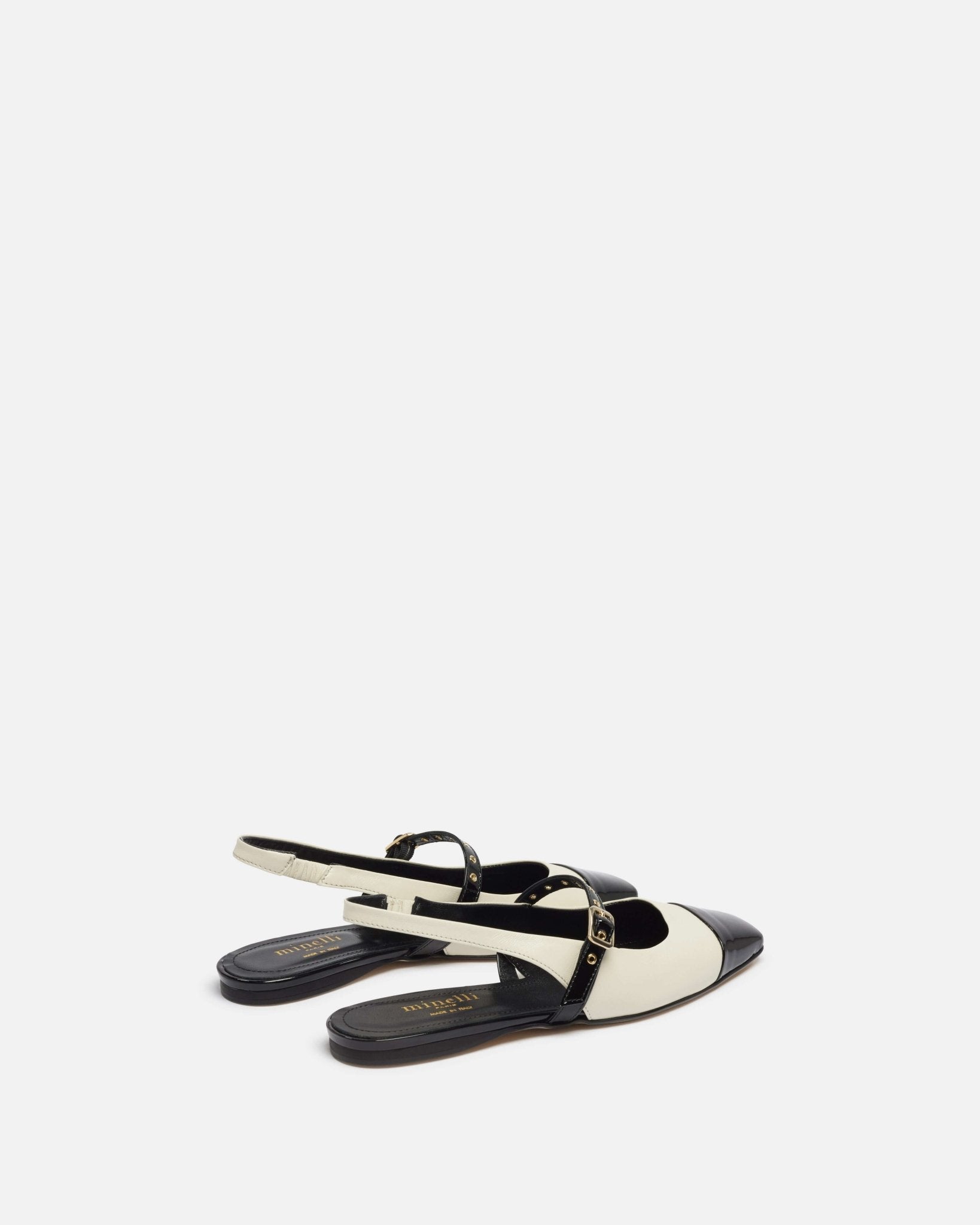 SLINGBACKS NARNIA/BI ECRU NOIR - minelli.fr
