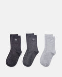 CHAUSSETTES DIMI NOIR-GRIS-ARGENT