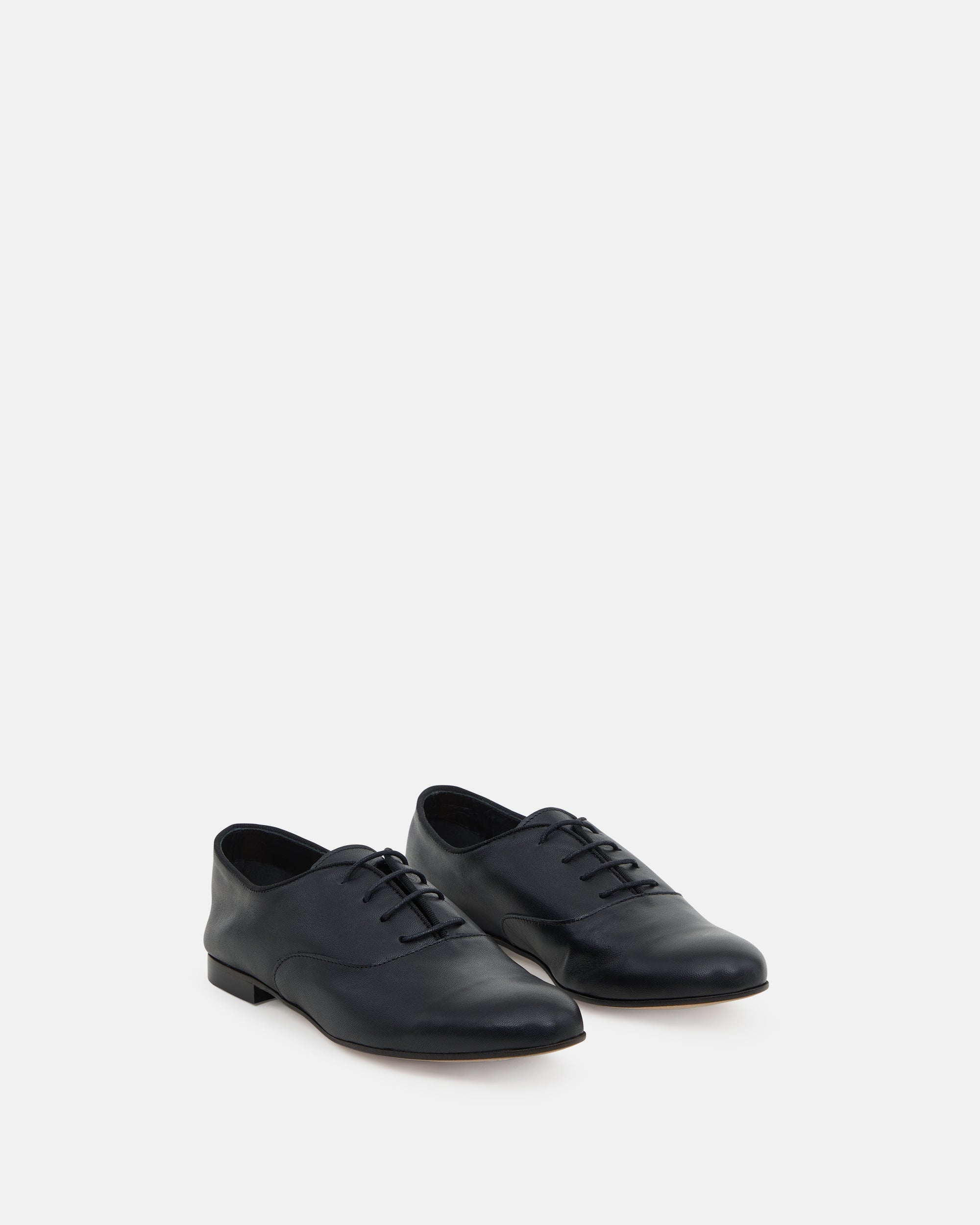 DERBIES CARLINA LIS NOIR PLAT FEMININ minelli