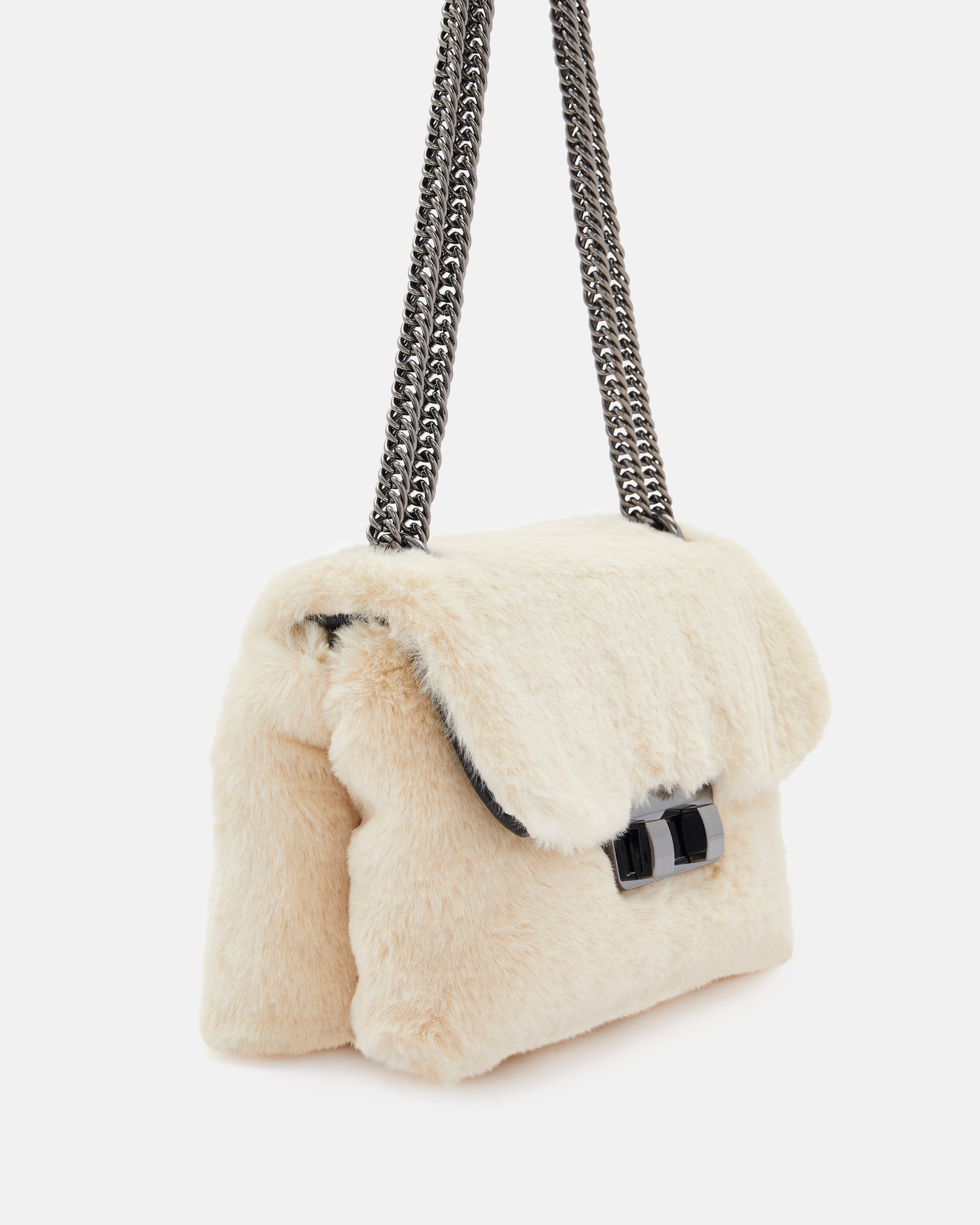 SAC PETIT BEA/FUR ÉCRU