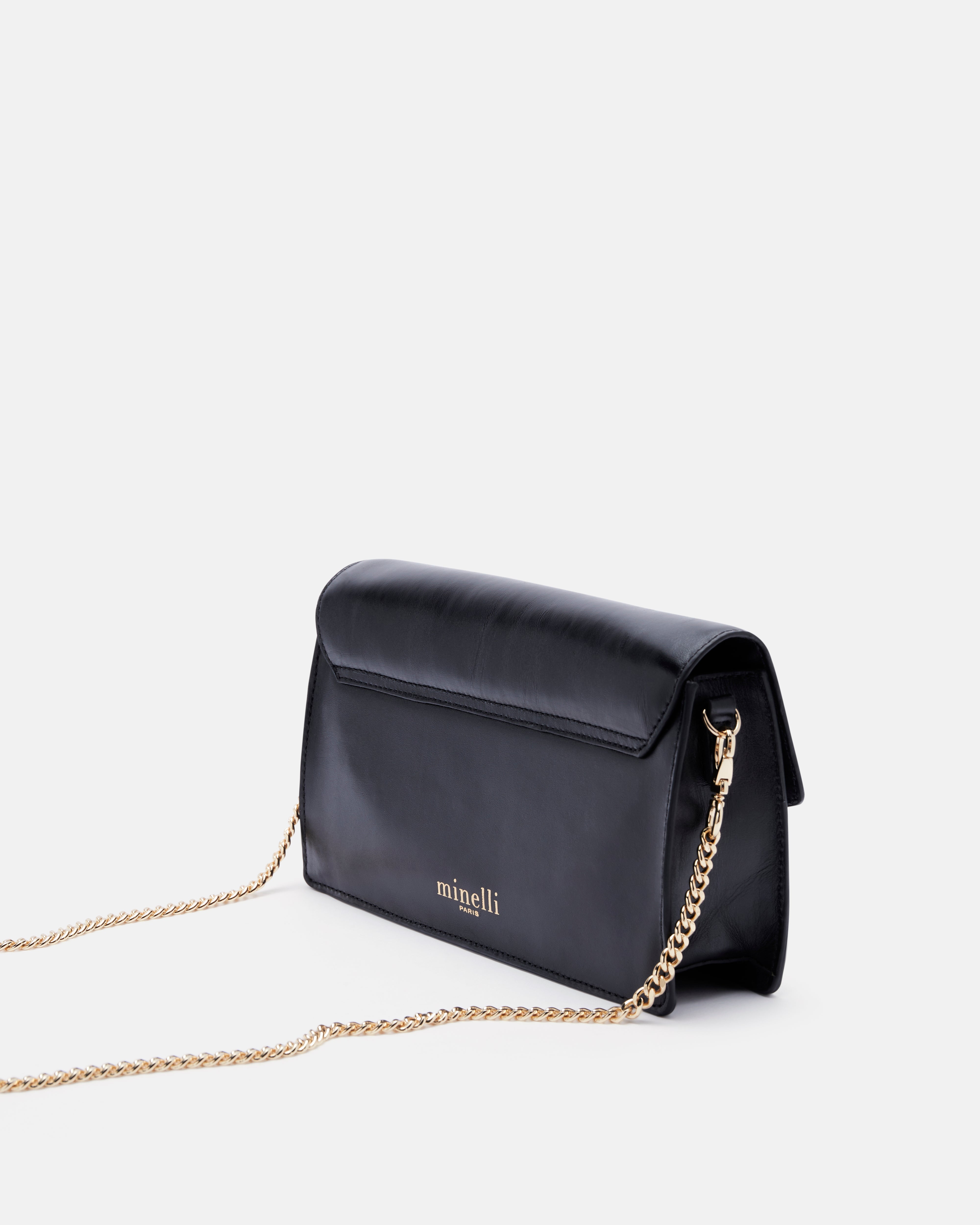 PETIT SAC CUIR KATY NOIR - minelli.fr - MINELLI