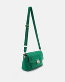 SAC CUIR VELOURS VERT ALICIA/VEL - minelli.fr - MINELLI