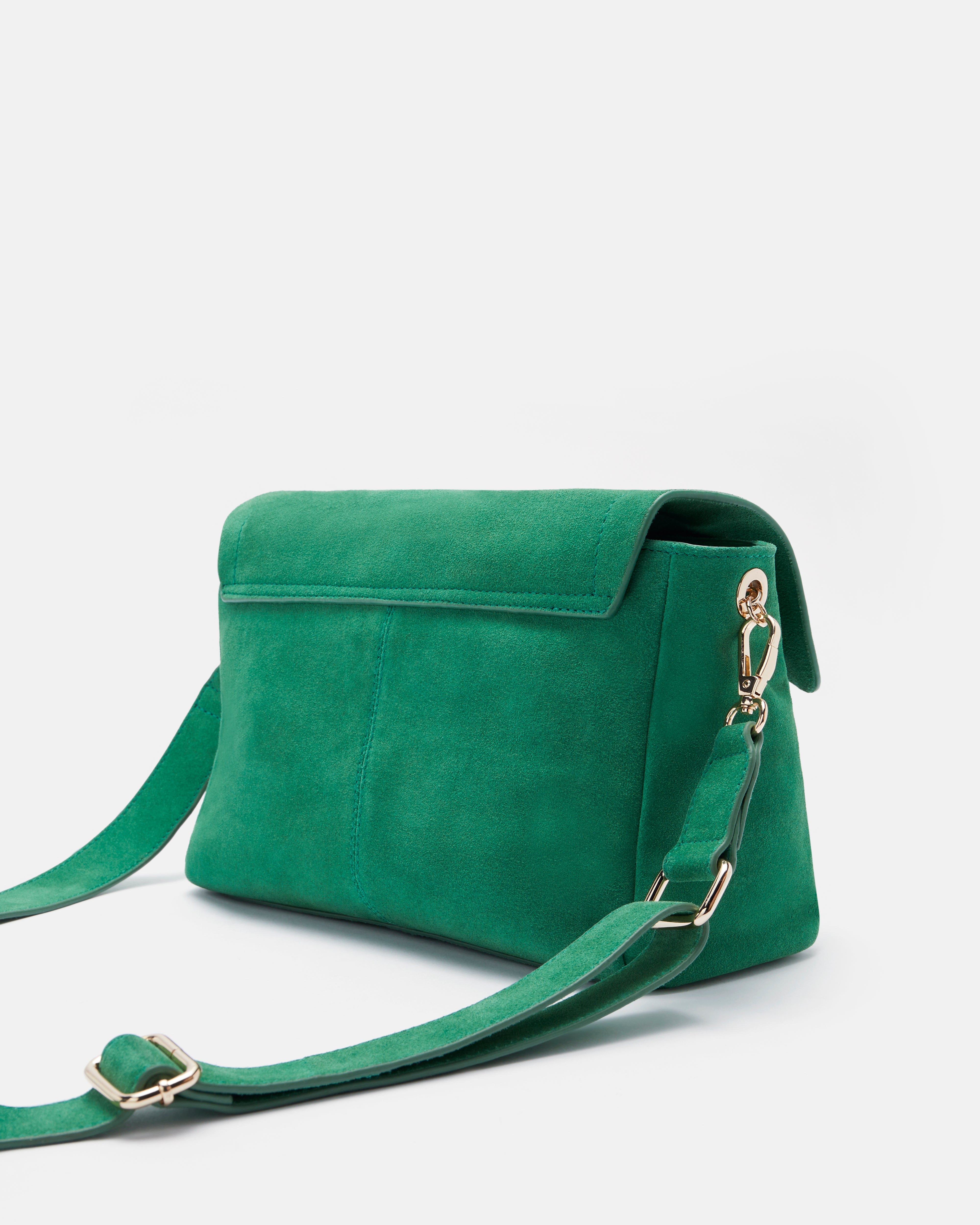 SAC CUIR VELOURS VERT ALICIA/VEL - minelli.fr - MINELLI