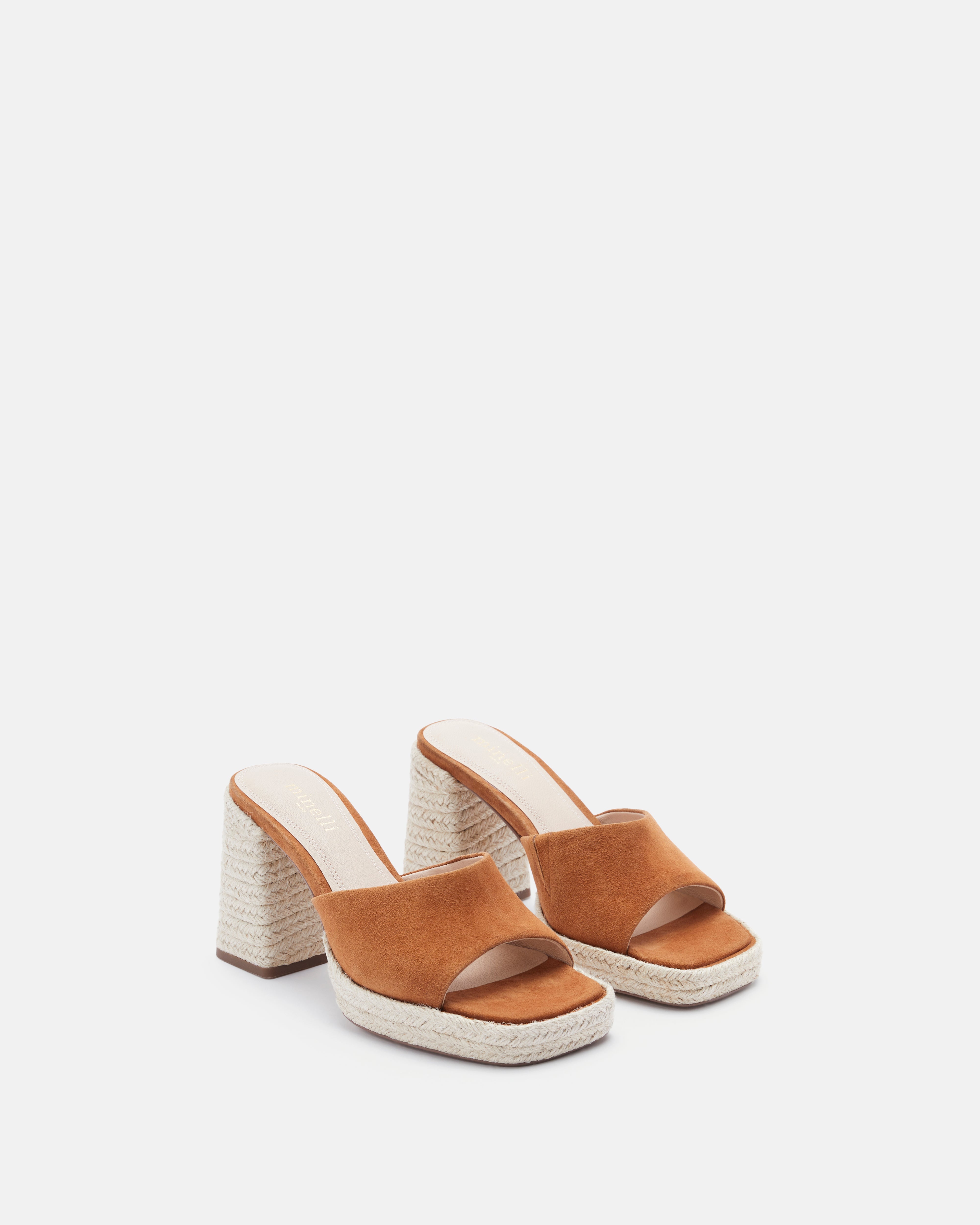 MULES JACIL/VEL COGNAC - minelli.fr - MINELLI