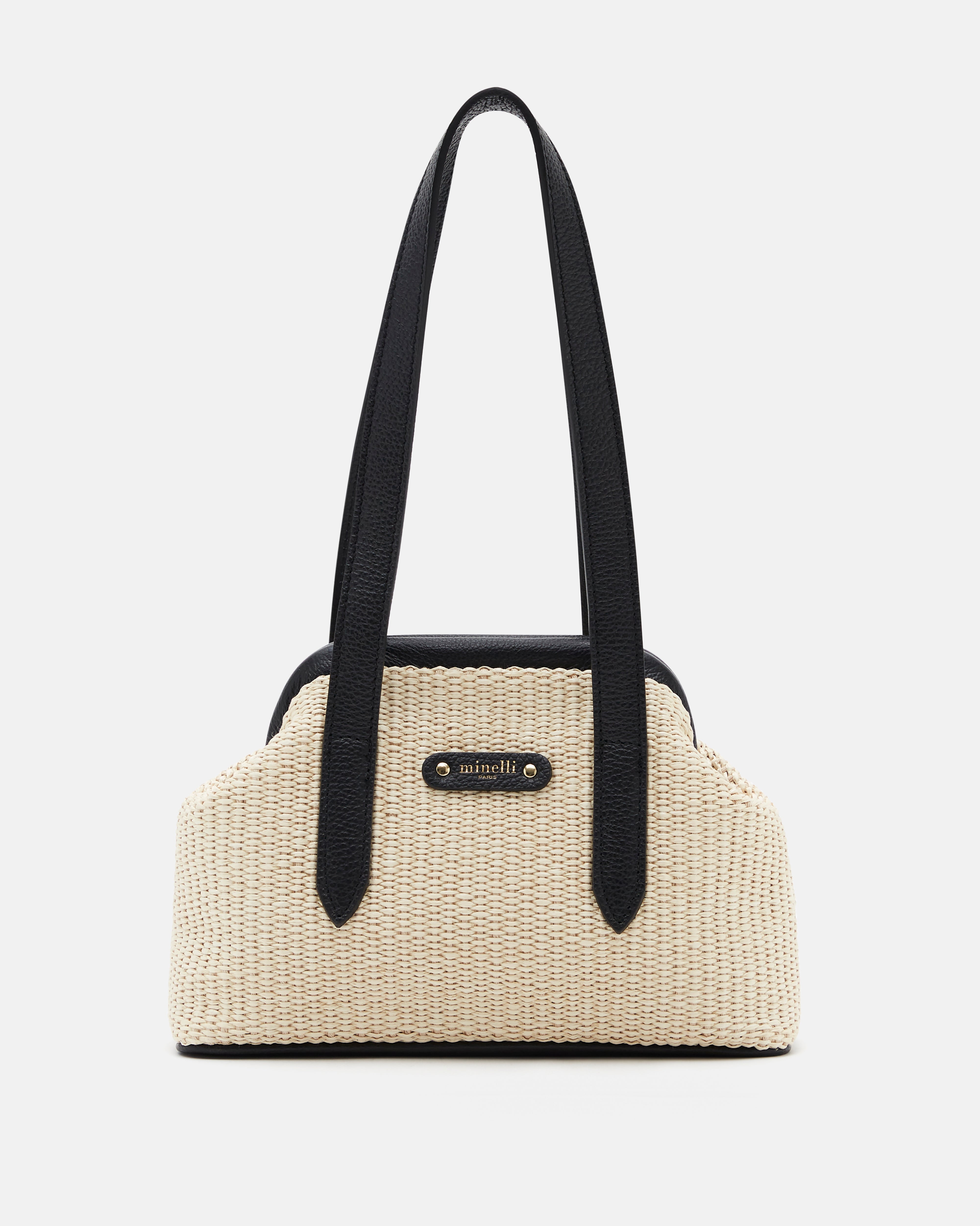 SAC ANICE NATUREL-NOIR - minelli.fr - MINELLI