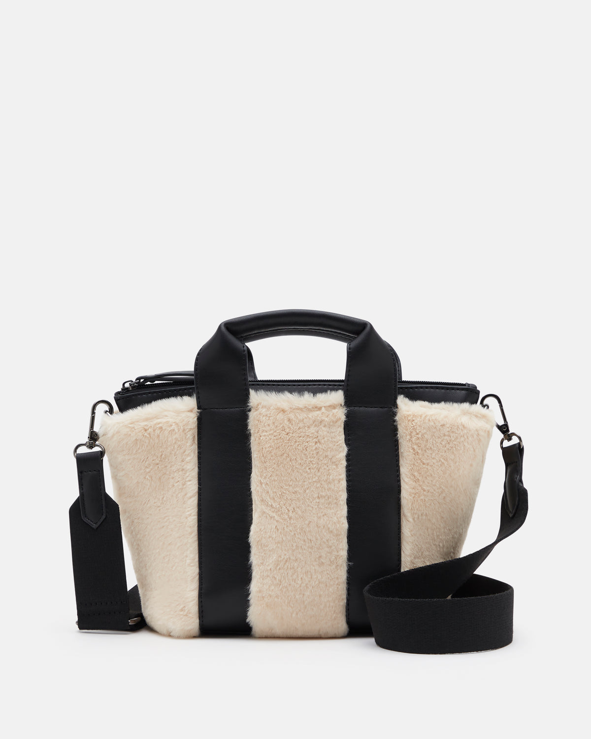 SAC MOYEN VOLUME BAYA/FUR ÉCRU