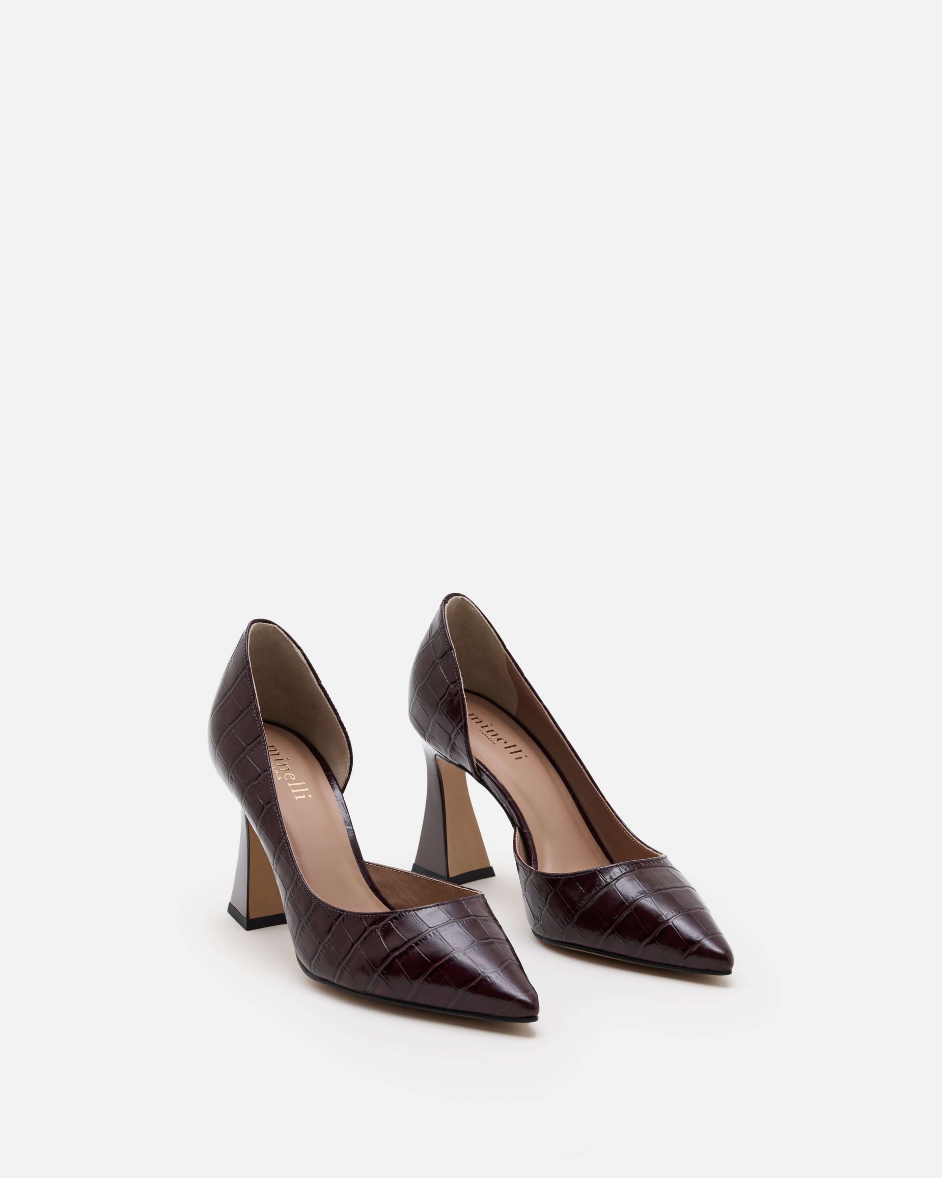 Escarpins Minelli Cuir Marron Clair - Taille 38 - Très Bon état Occasion