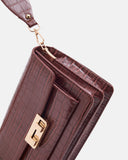 SAC MOYEN VOLUME JODY/CROC COGNAC