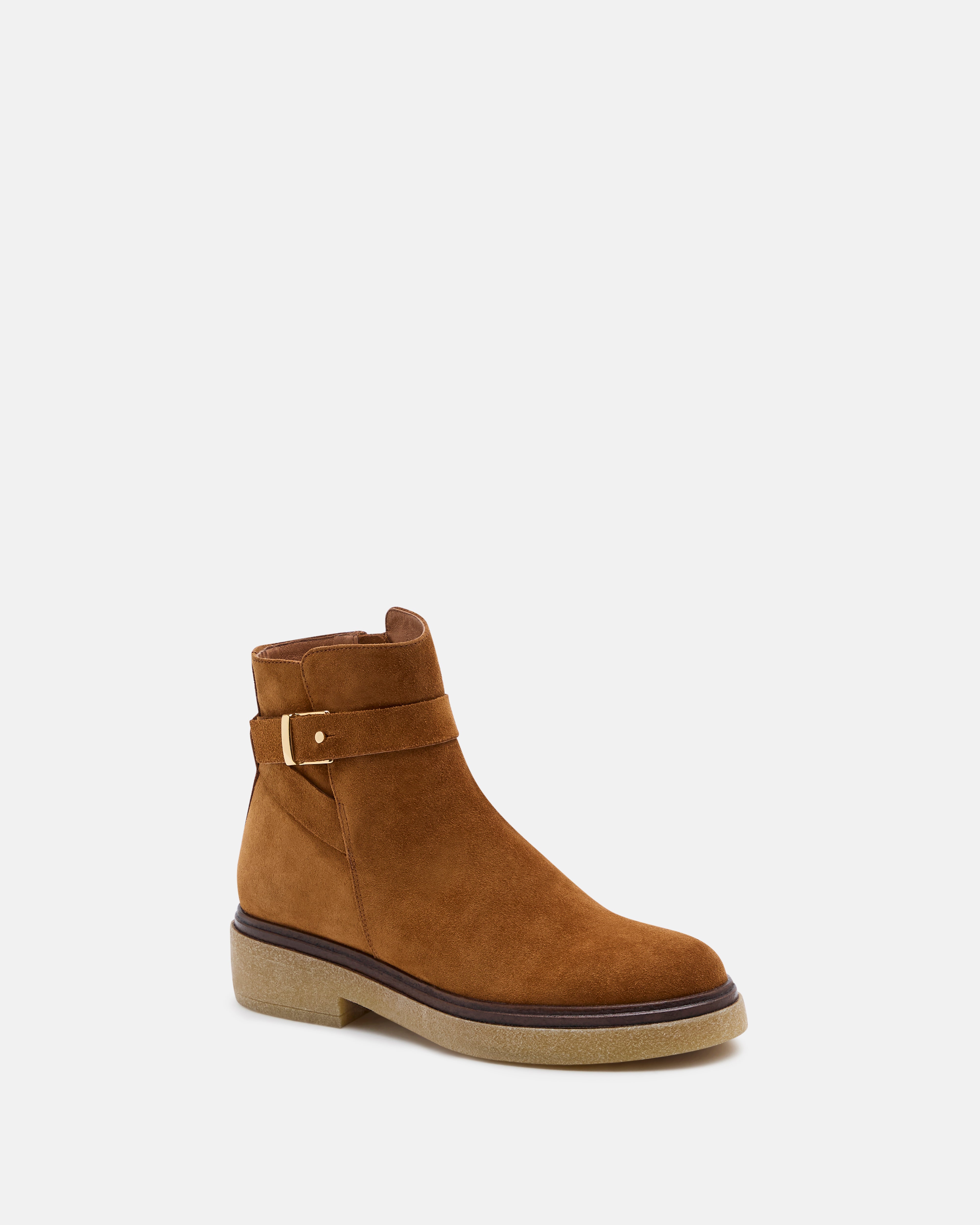 BOTTINES EVEN/VEL COGNAC