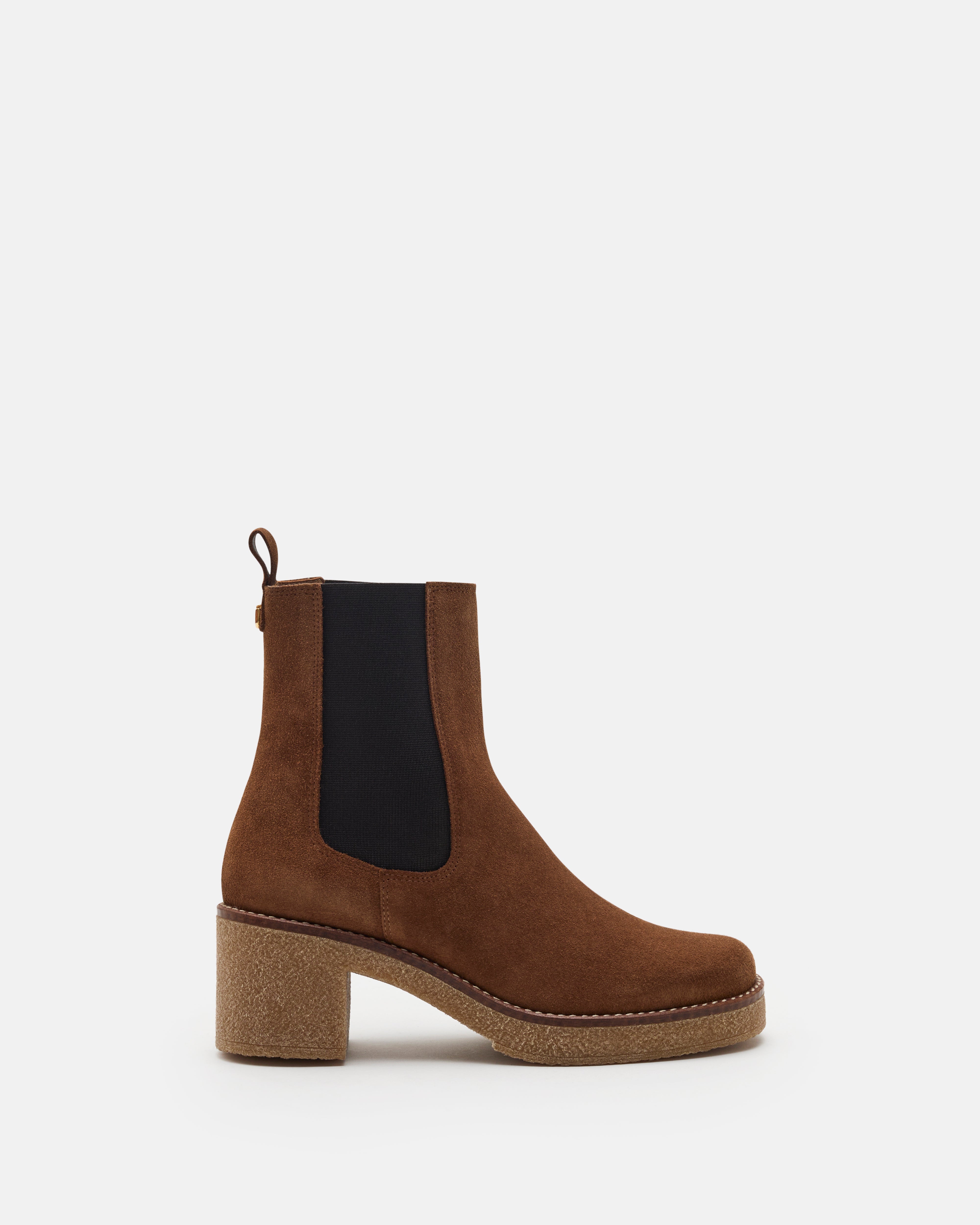 BOTTINES MIRAGE/VEL COGNAC