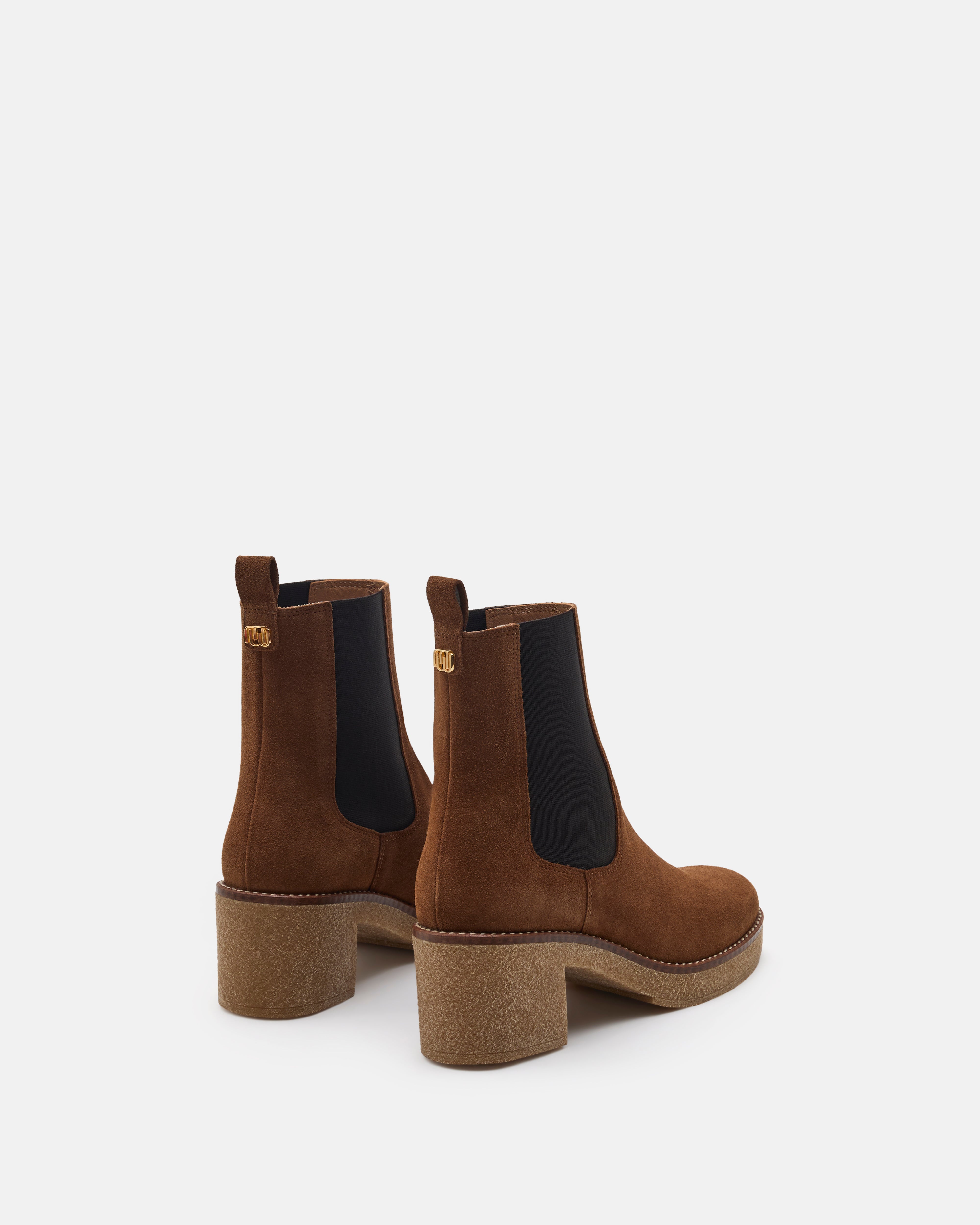 BOTTINES MIRAGE/VEL COGNAC