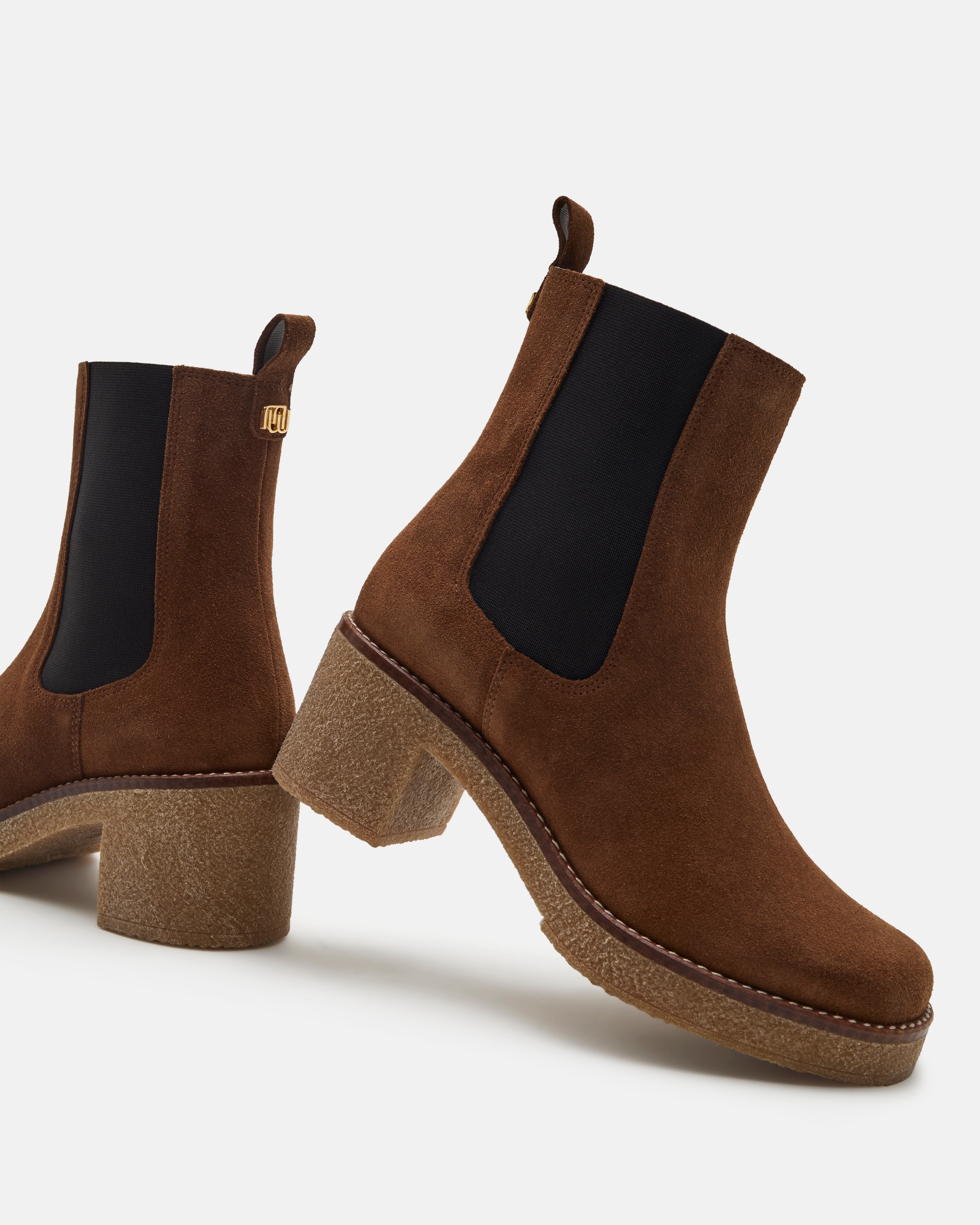 BOTTINES MIRAGE/VEL COGNAC