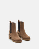 BOTTINES MIRAGE/VEL TAUPE