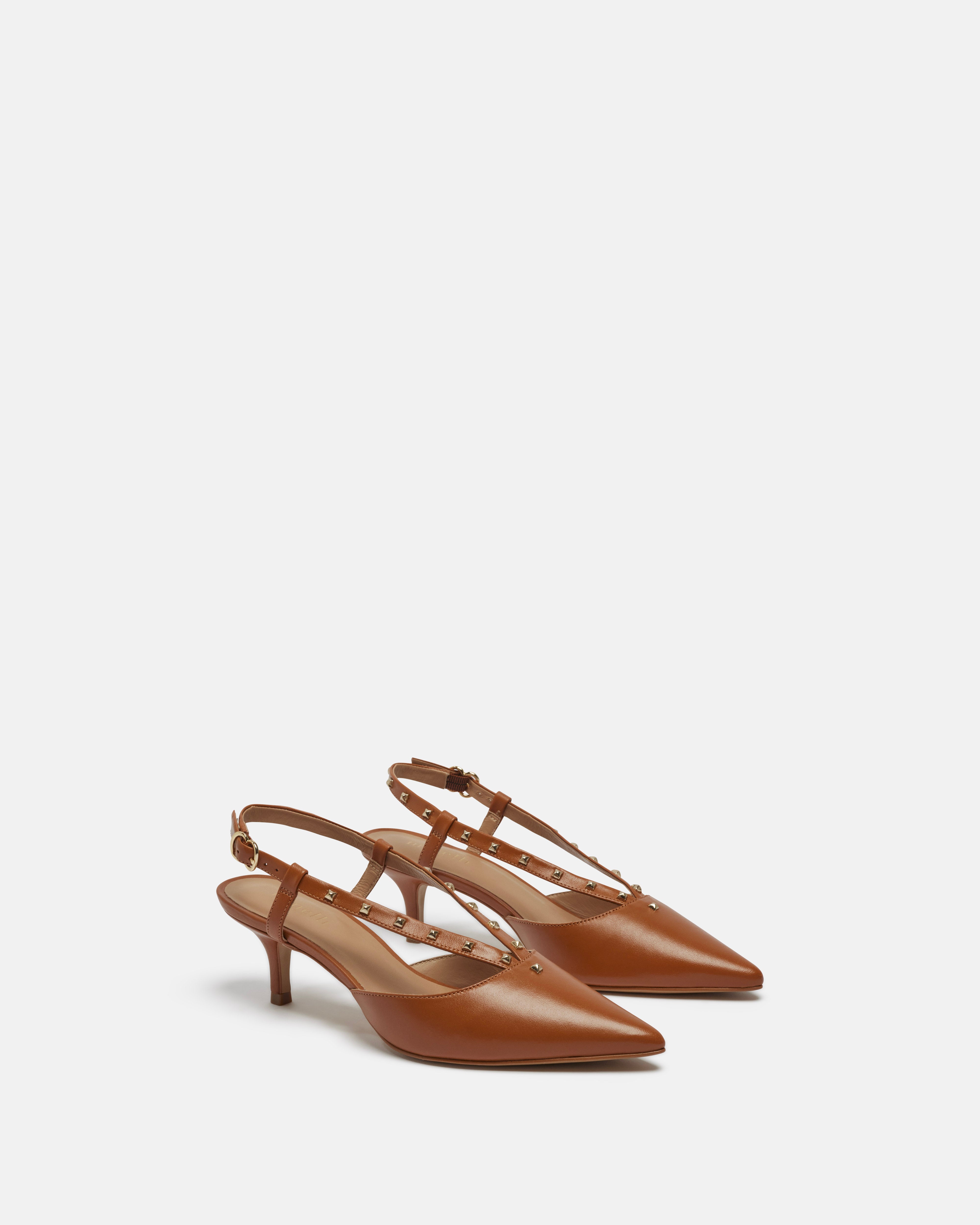 ESCARPINS KADELA/STUD COGNAC