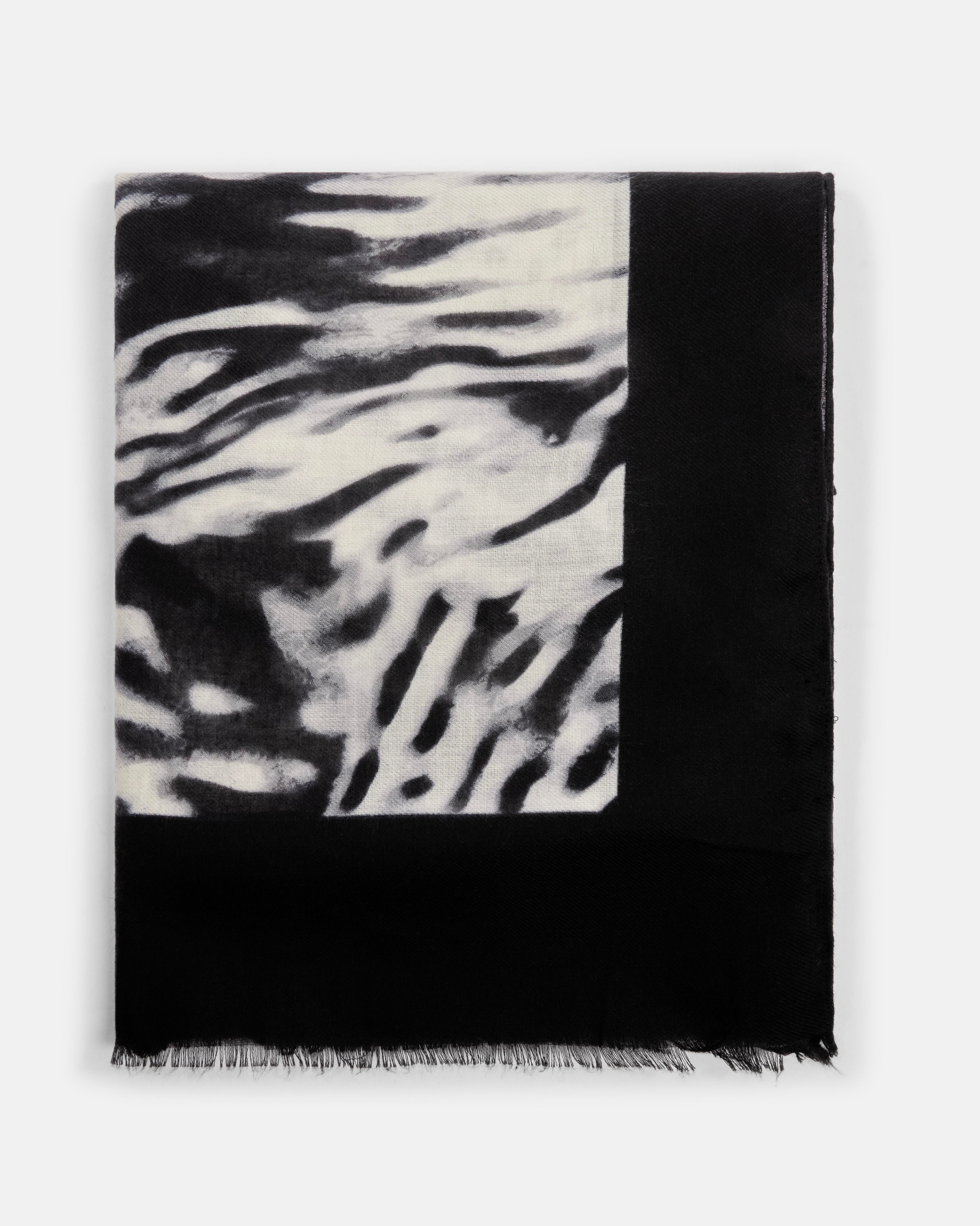 FOULARD YAKIA ECRU NOIR - minelli.fr - MINELLI