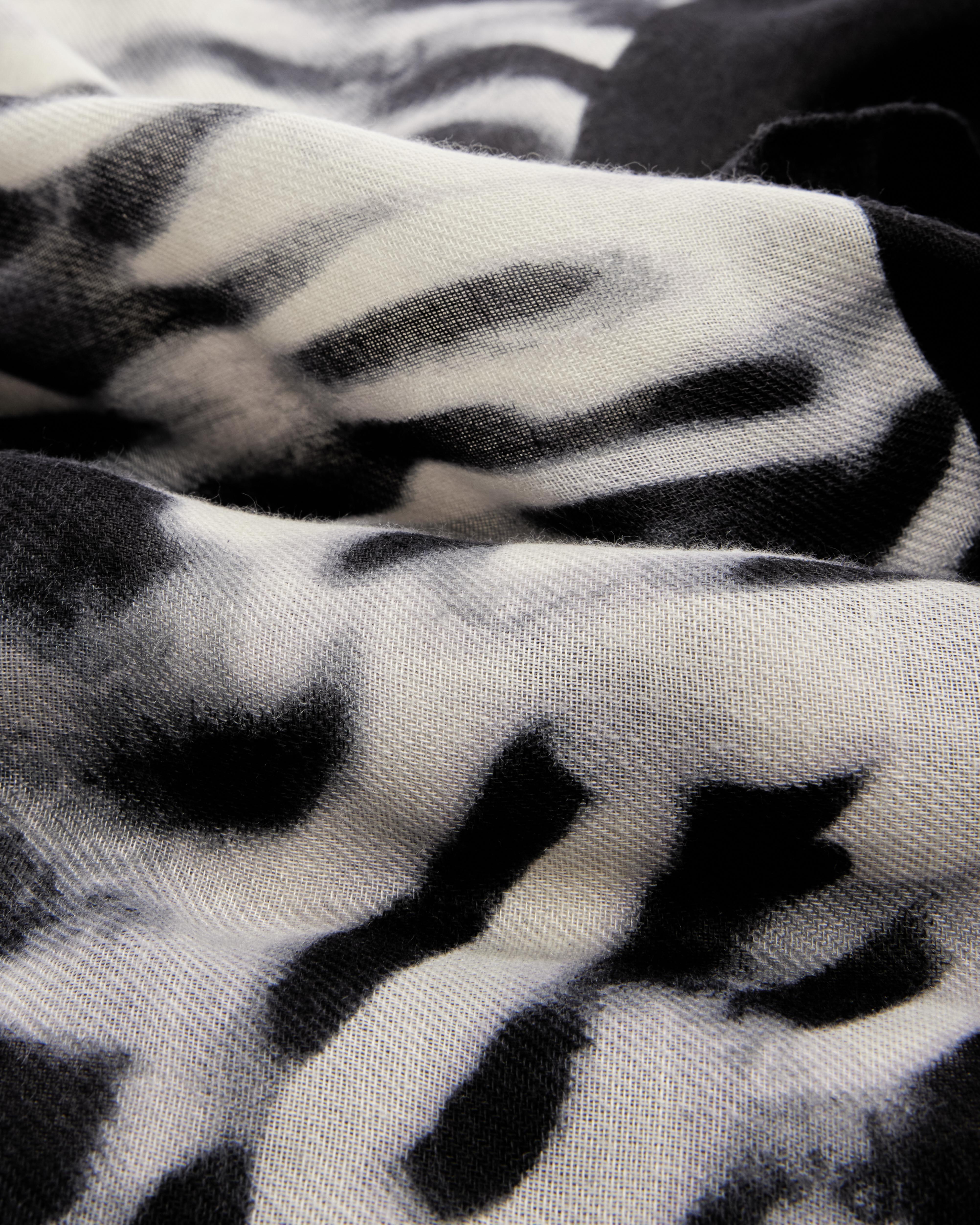 FOULARD YAKIA ECRU NOIR - minelli.fr - MINELLI