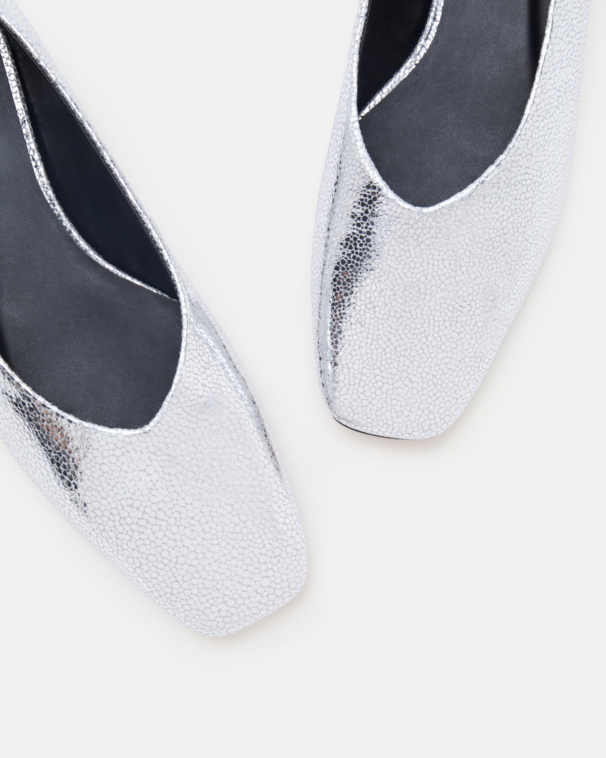 BALLERINES KAMIL/MET ARGENT