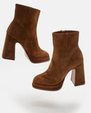 BOTTINES KATYA/VEL COGNAC