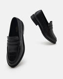 MOCASSINS MANILLE/CROCO NOIR