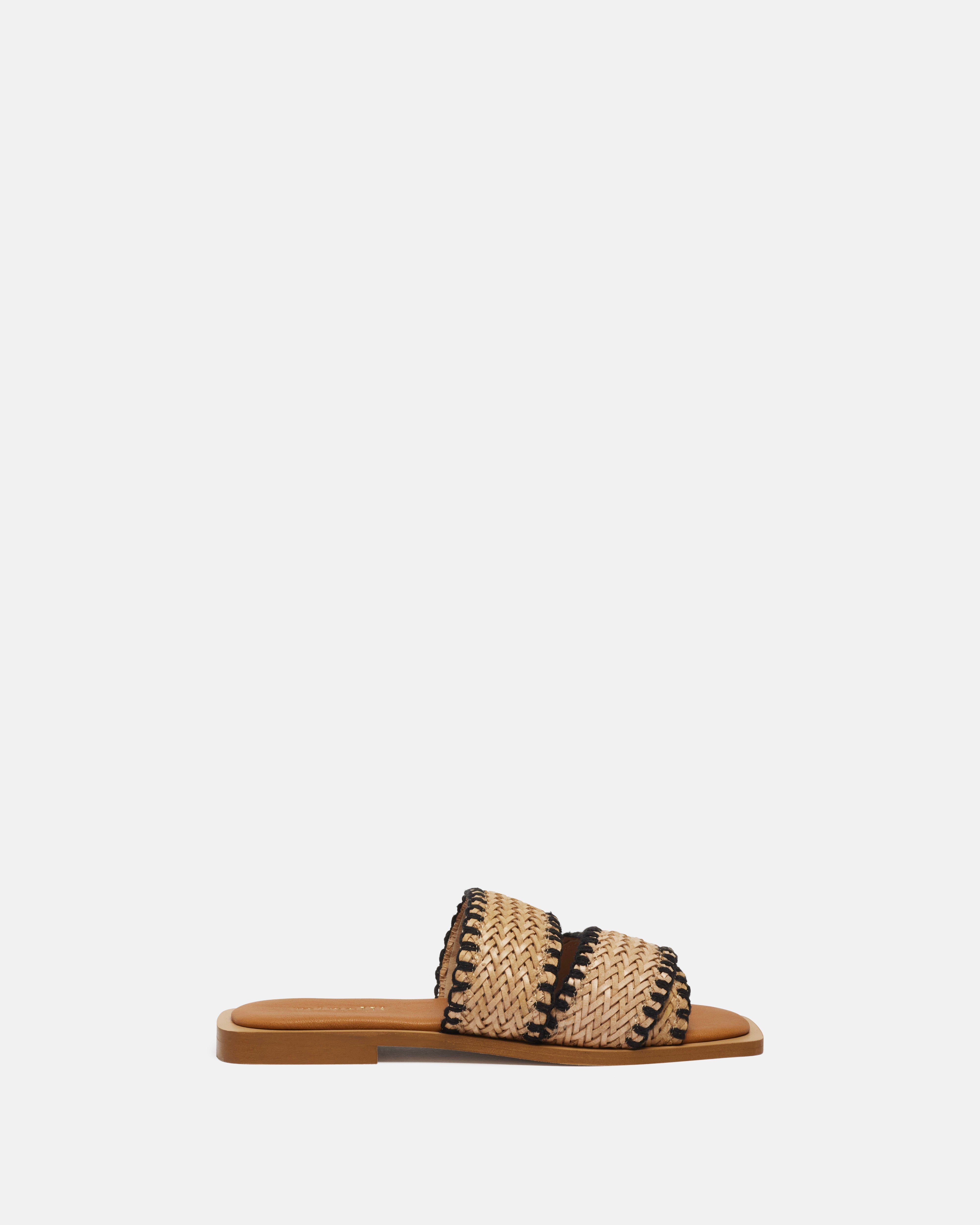MULES LEILA/RAF NATUREL NOIR - minelli.fr - MINELLI
