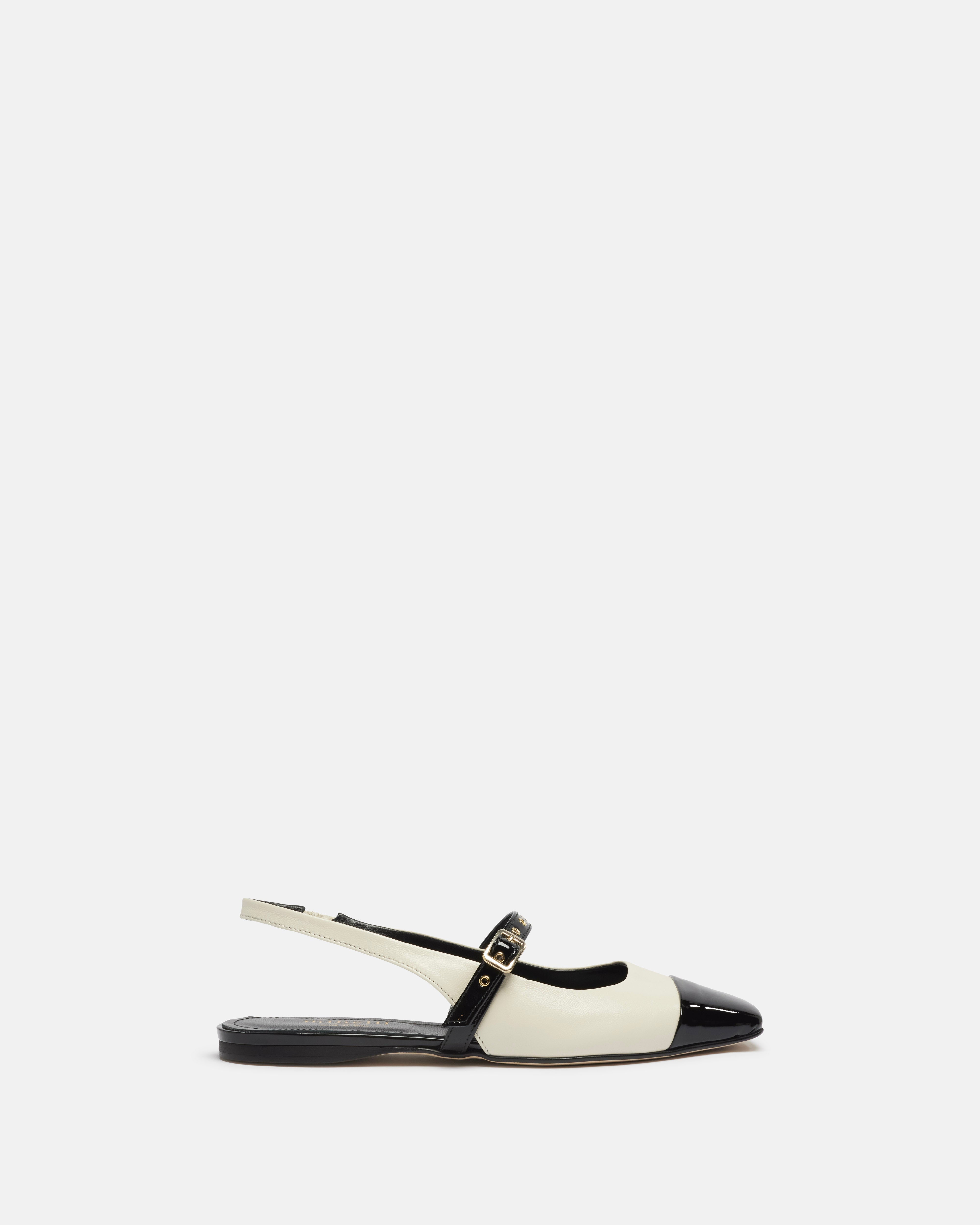 SLINGBACKS NARNIA/BI ECRU NOIR - minelli.fr - MINELLI