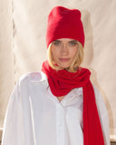 BONNET EMILIA CACHEMIRE ROUGE - minelli.fr