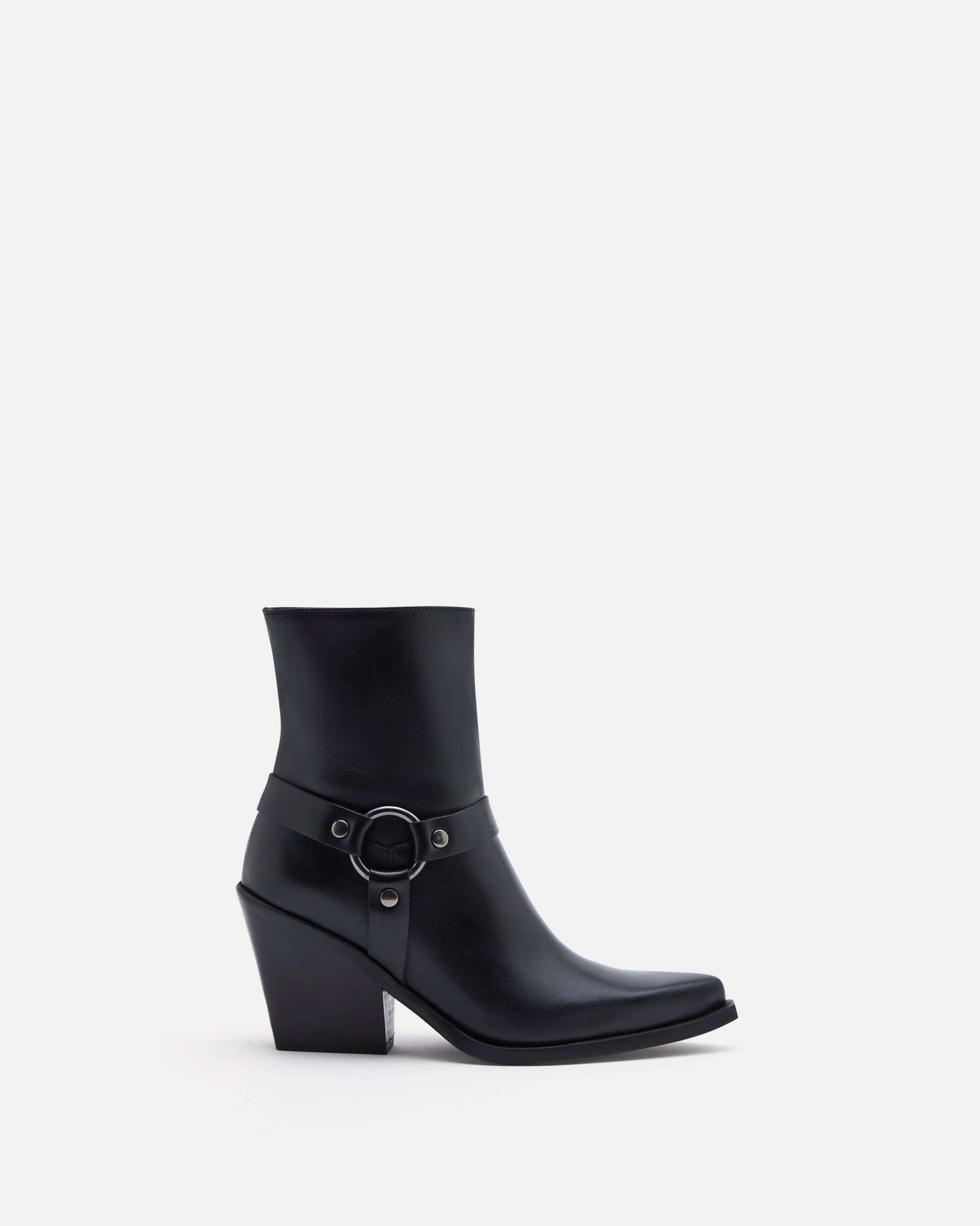 Sandales Minelli En Cuir Noir à Talon Conique - Taille 39 - Très Bon état